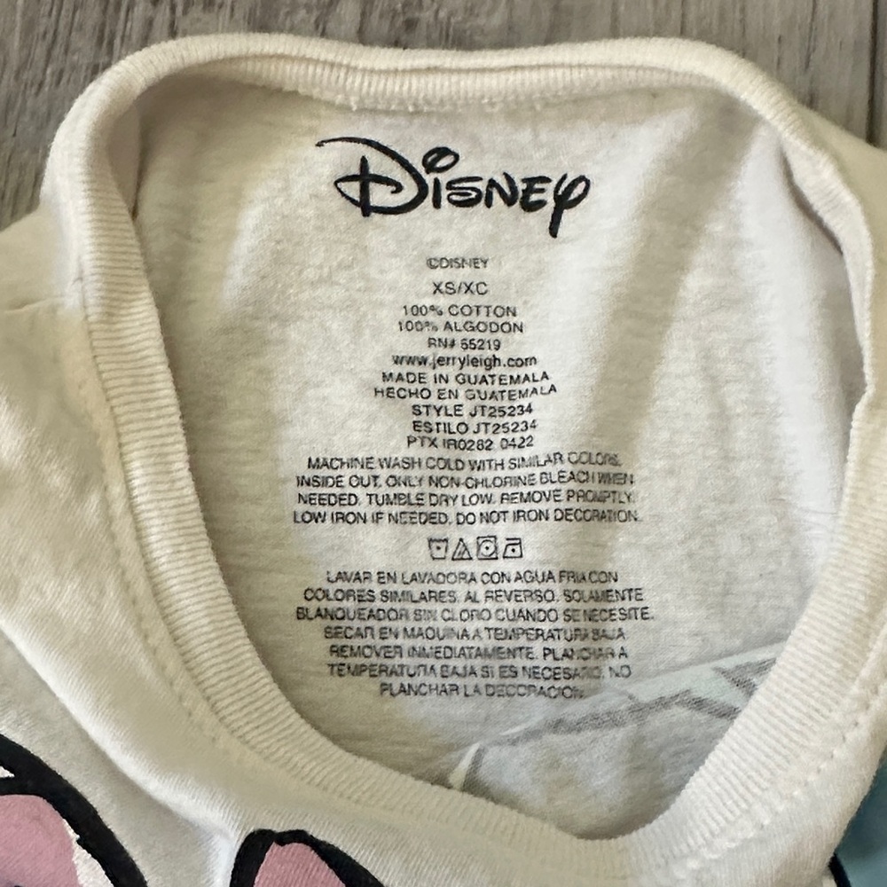 Disney Junior’s Stitch Character Cropped T-Shirt - Cream - Picture 4 of 4